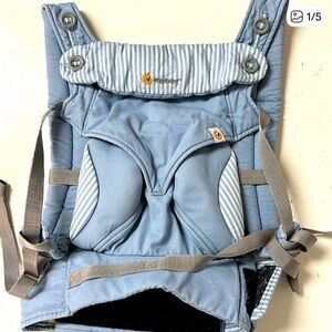 Ergobaby Carrier in Light Blue with Striped Details